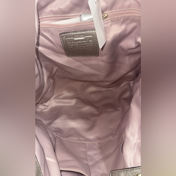 Coach Kristin Pewter 16814 Leather East West Satchel Shoulder Bag - Picture 5 of 6